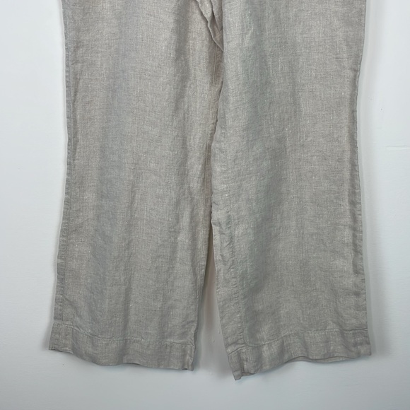 Chicos 100% Linen Wide Leg Pants. Size 2.5 or US 14. Tan. Lagenlook. - Picture 4 of 13
